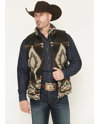 Cody James Men's Southwestern Print Flannel Insulated Vest