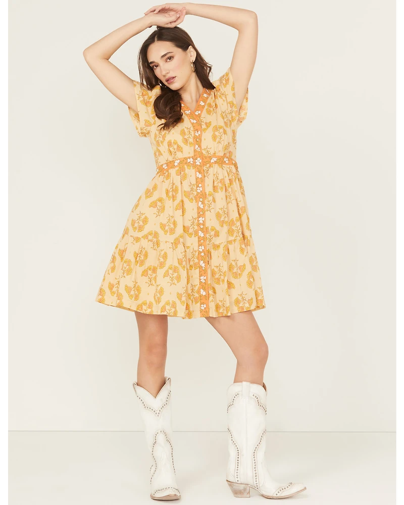 Bila Women's Monaco Floral Border Mini Dress