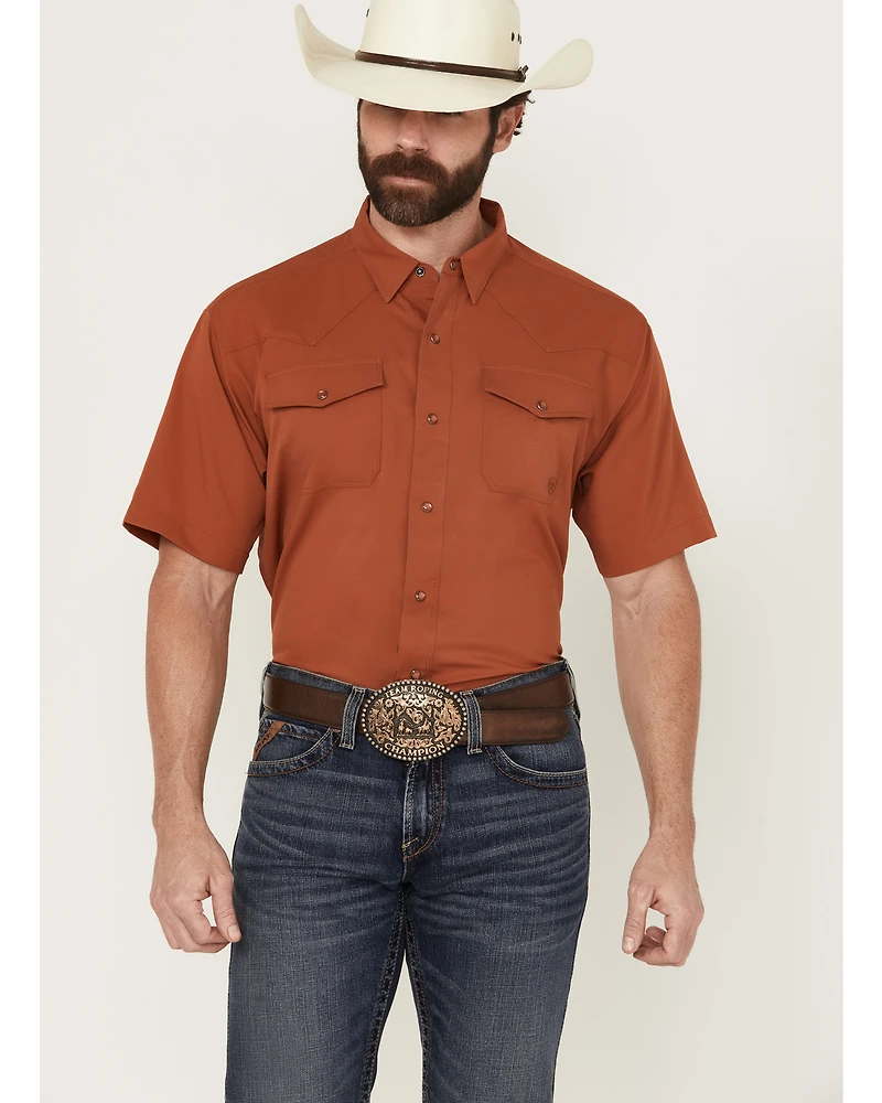 Ariat Men's VentTek Solid Short Sleeve Snap Performance Western Shirt