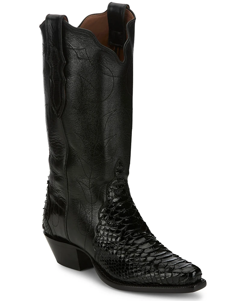 Tony Lama Women's Boot Barn Exclusive Tri-Ad Exotic Python Western Boots - Snip Toe