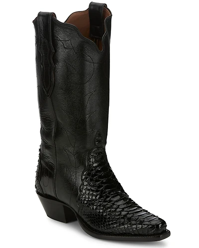Tony Lama Women's Boot Barn Exclusive Tri-Ad Exotic Python Western Boots - Snip Toe