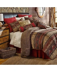 HiEnd Accents n Luxury Chenille Suede Sierra Queen Comforter Set - 7 Piece