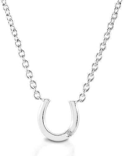 Kelly Herd Women's Single Stone Horseshoe Necklace