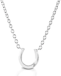 Kelly Herd Women's Single Stone Horseshoe Necklace