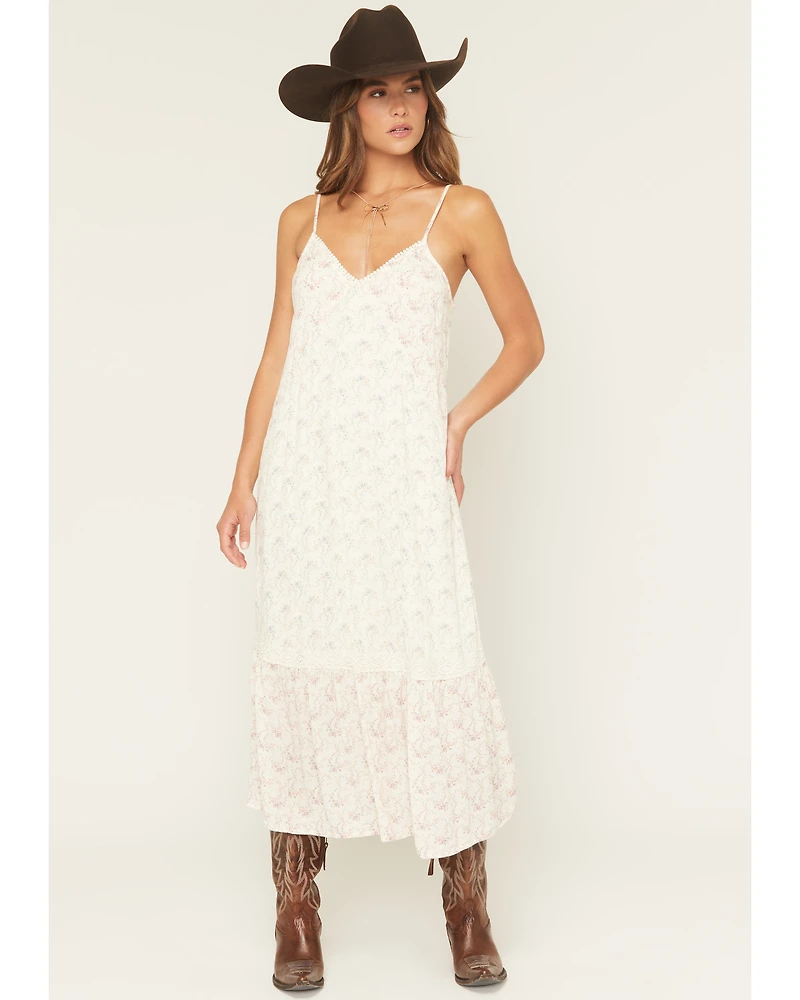 Lovestitch Women's Sleeveless Floral Midi Dress