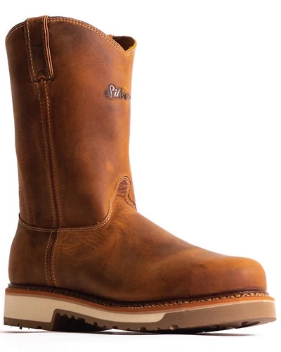 Silverado Men's Tan 10" Western Work Boots - Steel Toe