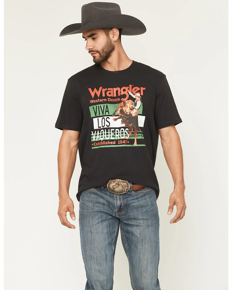 Wrangler Men's Viva Los Vaqueros Short Sleeve Graphic T-Shirt