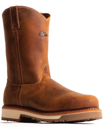 Silverado Men's Pull-On Western Work Boots - Soft Toe
