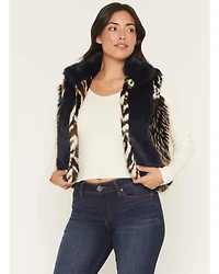 Azalea Wang Women's Boot Barn Exclusive Faux Fur Striped Vest
