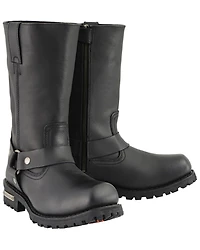 Milwaukee Leather Men's 11" Classic Harness Boots - Square Toe Wide