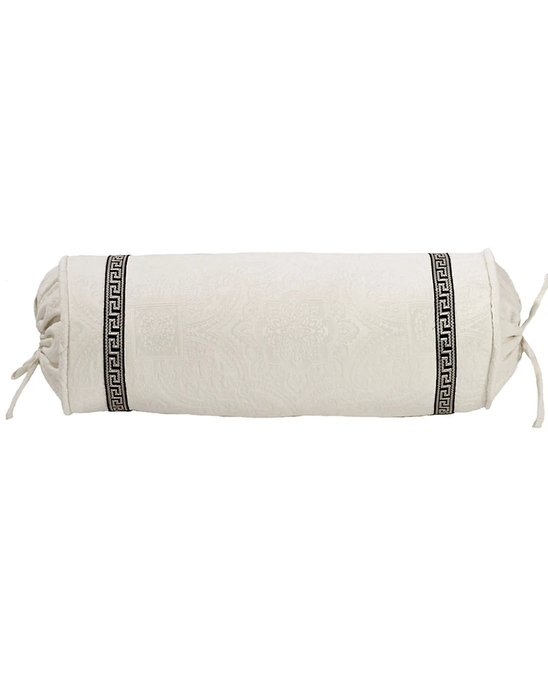 HiEnd Accent White Augusta Matelasse Neckroll Pillow