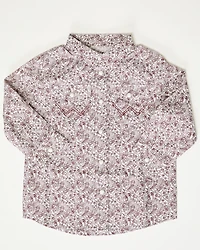 Wrangler Toddler Boys' Paisley Print Long Sleeve Snap Western Shirt