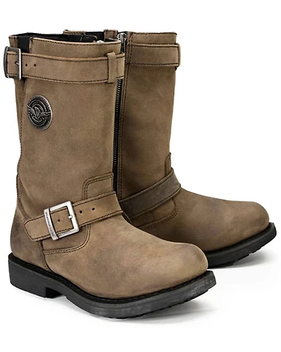 Milwaukee Leather Women's 10" Classic Engineer Motorcycle Boots - Round Toe