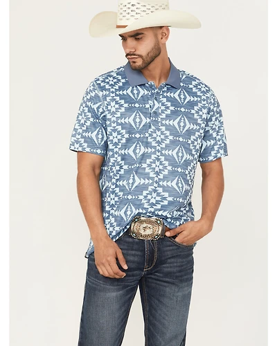 RANK 45® Men's Stock Southwestern Print Short Sleeve Polo