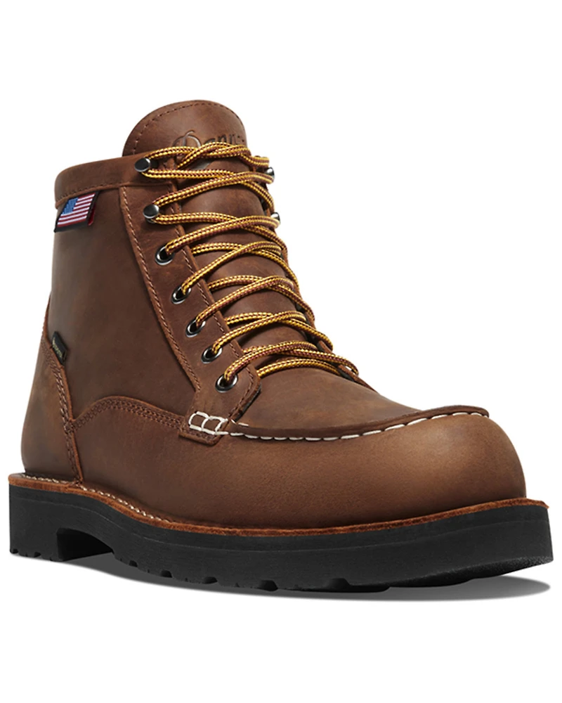 Danner Men's 6" Bull Run GTX Moc Waterproof Work Boots - Steel Toe