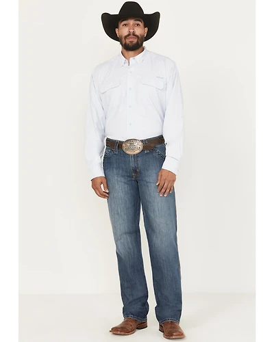 Cinch Men's Grant Medium Wash Relaxed Bootcut Rigid Utility Denim Jeans
