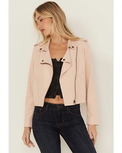Idyllwind Women's Odessa Faux Suede Fringe Moto Jacket