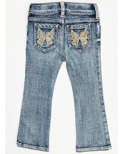 Shyanne Toddler Girls' Dawn Studded Back Bootcut Stretch Denim Jeans