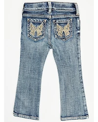 Shyanne Toddler Girls' Dawn Studded Back Bootcut Stretch Denim Jeans