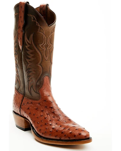 Tony Lama Men's Kenway Exotic Ostrich Western Boots - Round Toe