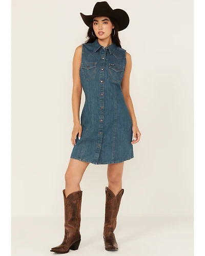 Wrangler Retro Women's Button-Down Denim Mini Dress