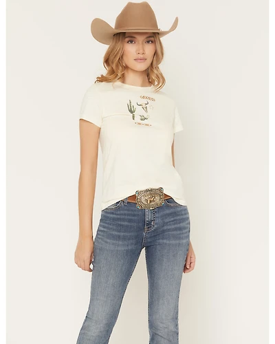 Shyanne Women's Icon Embroidered Short Sleeve Graphic Tee