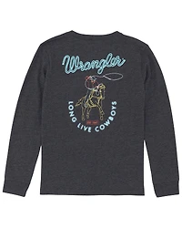 Wrangler Boys' Long Live Cowboys Sleeve Graphic T-Shirt