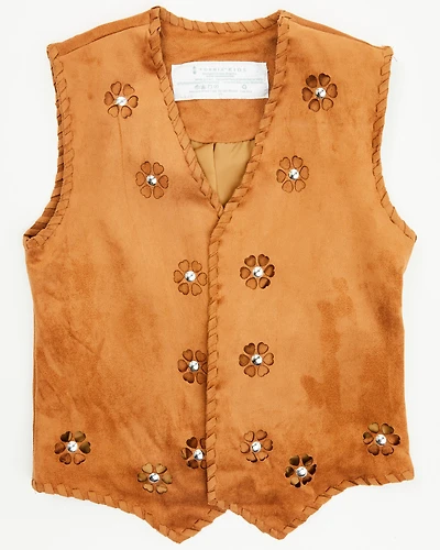 Fornia Toddler Girls' Studded Floral Vest