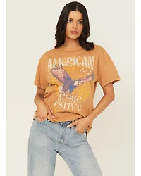 Cleo + Wolf Women's Emerson Eagle Short Sleeve Graphic Tee