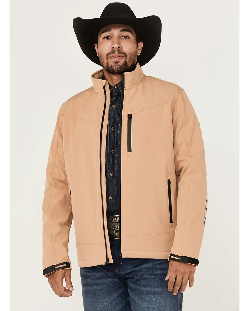 Cody James Men's Southwestern Embroidered Logo Softshell Jacket