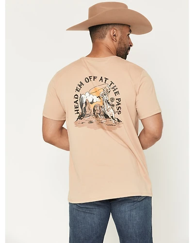 Rock & Roll Denim Men's Bronco Rider Short Sleeve Graphic T-Shirt