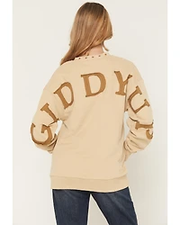 Blue B Women's Embroidered Giddy Up Patch Crewneck Sweatshirt