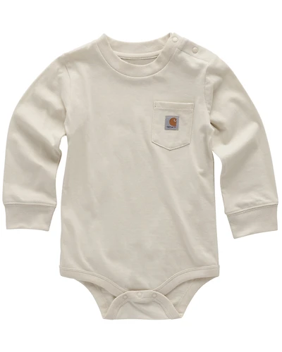 Carhartt Infant Boys' Logo Long Sleeve Snap Onesie