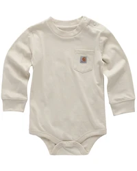 Carhartt Infant Boys' Logo Long Sleeve Snap Onesie