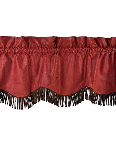 HiEnd Accents Cheyenne Tooled Faux Leather Valance