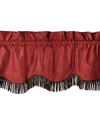 HiEnd Accents Cheyenne Tooled Faux Leather Valance