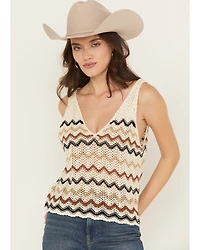 Wrangler Retro Women's Striped Print Sleeveless Sweater Tank Top