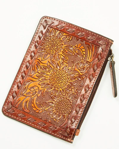 Shyanne Women's Zoie Sunflower Tooled Leather Wallet