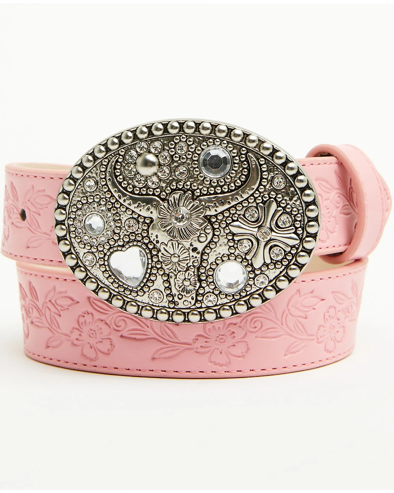 Shyanne Girls' Longhorn Bling Buckle Belt