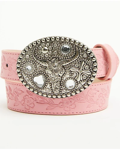 Shyanne Girls' Longhorn Bling Buckle Belt