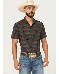 Ariat Men's Retro Southwestern Stripe Print Short Sleeve Button-Down Stretch Western Shirt