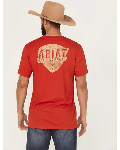 Ariat Men's Leather Shield Short Sleeve Graphic T-Shirt