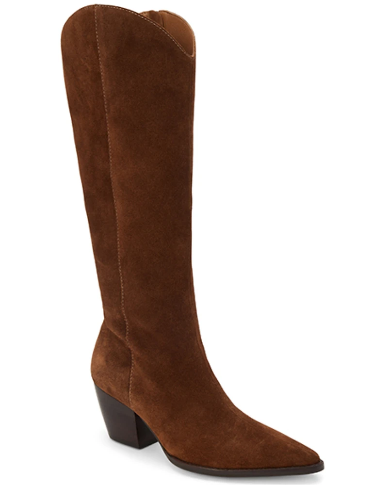 Matisse Women's Bellamy Suede Tall Western Boots - Round Toe