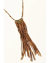Shyanne Women's Mystic Valley Leather Fringe Necklace