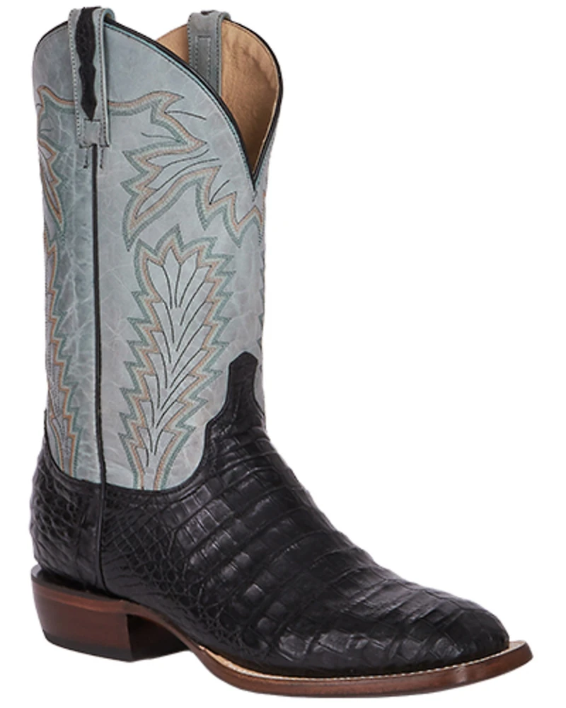 Lucchese Men's Exotic Caiman Western Boots - Broad Square Toe
