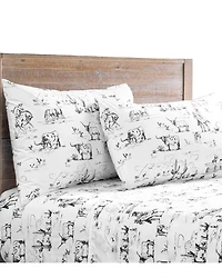 HiEnd Accents 200TC Cotton Ranch Life 4 Piece Sheet Set