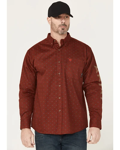 Ariat Men's FR Connery Printed Long Sleeve Button-Down Work Shirt
