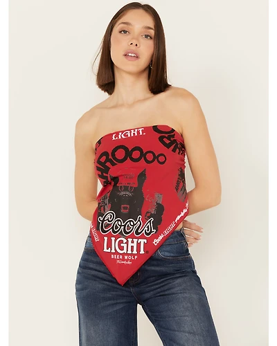 The Laundry Room Women's Coors Light Wolf Bandana Top