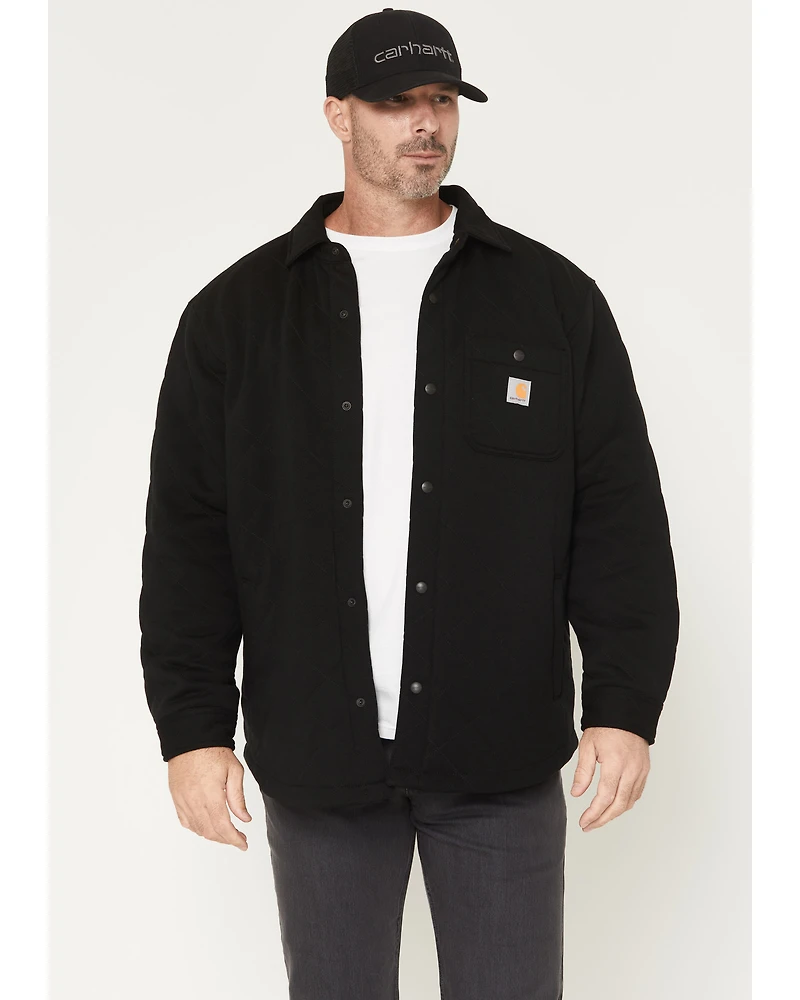 Carhartt Men's Rain Defender® Loose Fit Heavyweight Quilted Snap Front Shirt Jacket