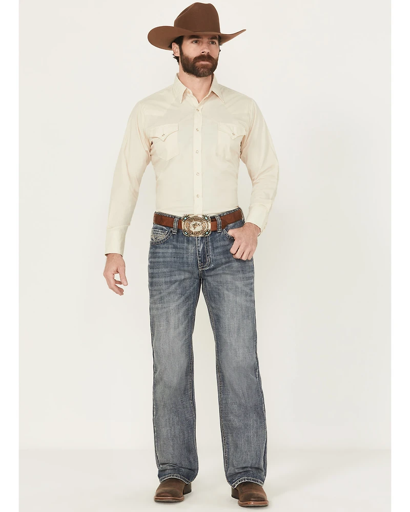 Rock & Roll Denim Men's Double Barrel Medium Wash Straight Jeans